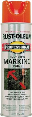 Rust-Oleum 203027 Flourescent Orange Marking Paint, 17Oz