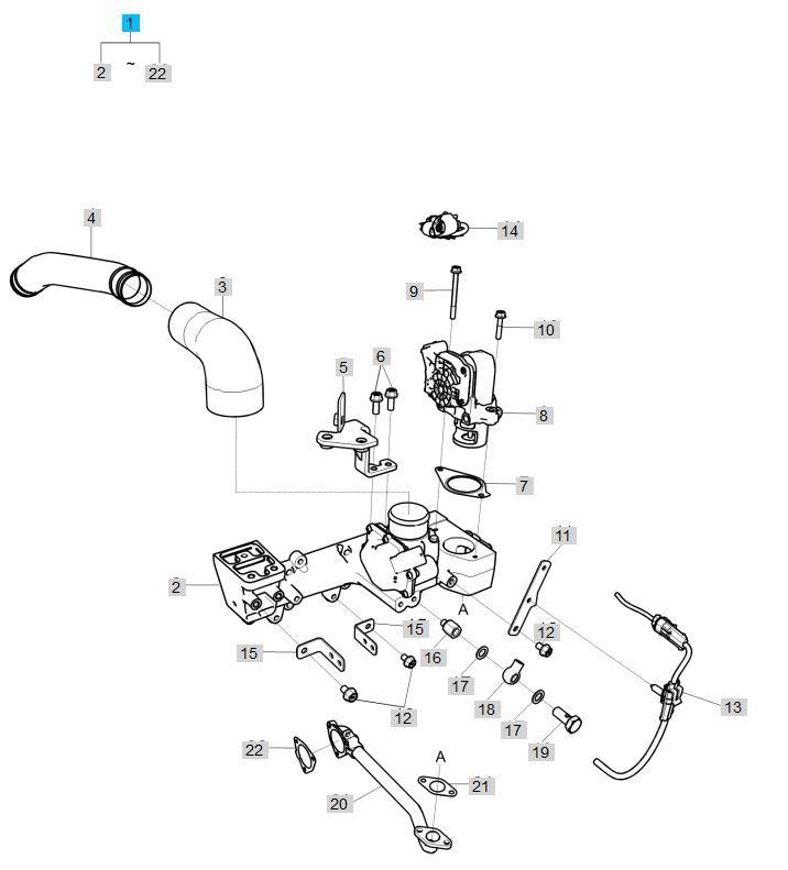 LS EGR Valve Service Kit, (ERAE to KAMTEC) 3-Cylinder Engines
