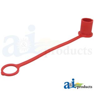 Red Hydraulic Dust Cap, 1/2&quot;