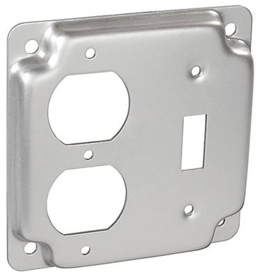 Southwire G1941-UPC Exposed Work, Steel 4-3/16&quot; Square Duplex/Toggle Box Cover