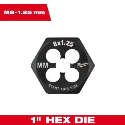 Milwaukee 8mm - 1.25 Hex Threading Die