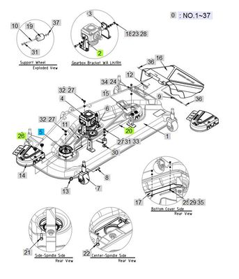 LS Side Spindle Assembly for LM1160