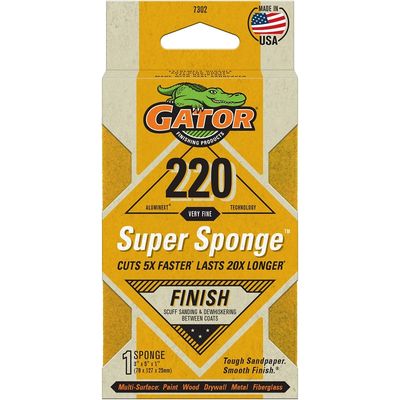 Gator 7302 Jumbo Sanding Sponge, 220G