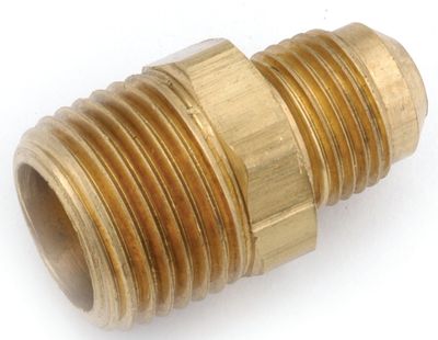 Anderson Metals 754048-1012 Brass Flare Adaptor, 3/4MPX5/8 Flare