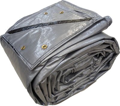 Dize Weathermaster HD3348 Silver &amp; Black 8 mil Hay Tarp, 33Ft X 48Ft