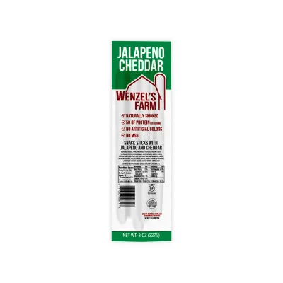 Wenzels Farm Jalapeno Cheddar Beef Sticks, 8oz