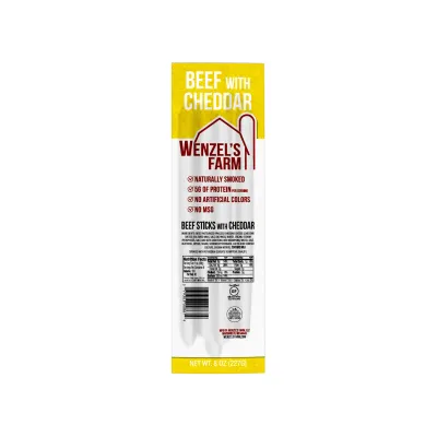Wenzels Farm Beef &amp; Cheddar Sticks, 8oz