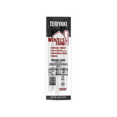 Wenzels Farm Teriyaki Beef Sticks, 8oz