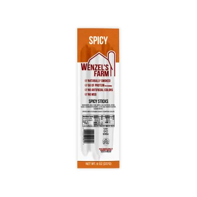 Wenzels Farm Spicy Beef Sticks, 8oz