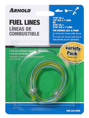 Arnold 490-240-0008/GL23 Assorted Fuel Line Kit, Contains one 1/16&quot;X1/8&quot;X12&quot; and one 3/32&quot;X3/16&quot;X12&quot;