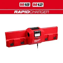 Milwaukee M18 &amp; M12 Gangbox Rapid Charger w/Light &amp; Magnetic Base