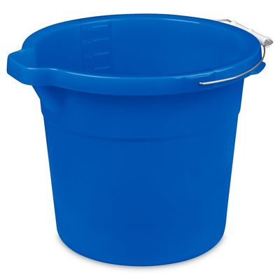 Sterilite 11234312 Blue Cleaning Bucket, 12Qt