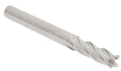 Hertel Square End Mill: 3/16&quot; Dia, 5/8&quot; LOC, 4 Flute, Solid Carbide