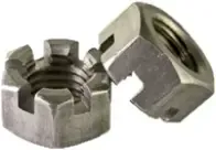 Slotted Castle Nut, 1-1/4&quot;-7 Coarse Thread