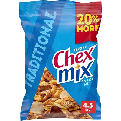 Chex Mix 786306 Savory Snack Mix, 4.5 oz Bag