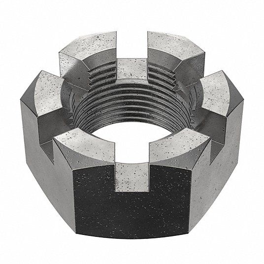 Slotted Castle Nut, 1-1/4&quot;-12 NFT