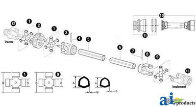 Bondioli &amp; Pavesi Complete PTO Shield, 48&quot; for 650 CV Series 6