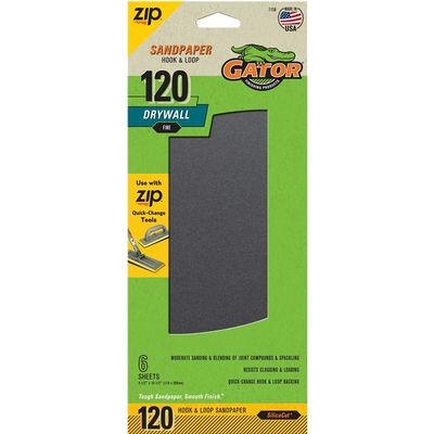 Gator 7158 Drywall H/L Sandpaper Refill 120 Grit, 4-1/4&quot;X11-1/4&quot;