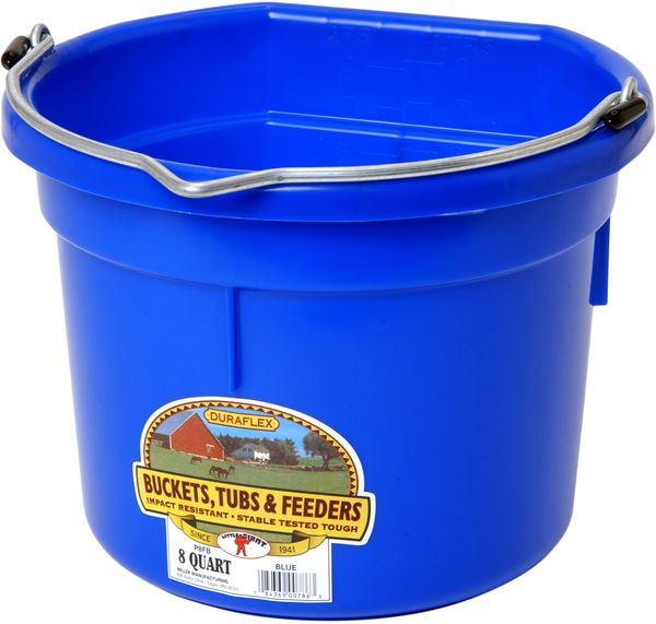 Miller P8FBBlue Blue Flat-Back Bucket, 8-Qt