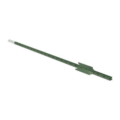 Green/White US-Made T-Post, 6&#39; w/Clips
