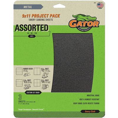 Gator 4447 Asst. Emory Cloth, 5Pk