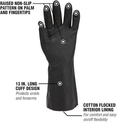 Flexzilla Neoprene Long Cuff Pro Chemical Gloves, XL