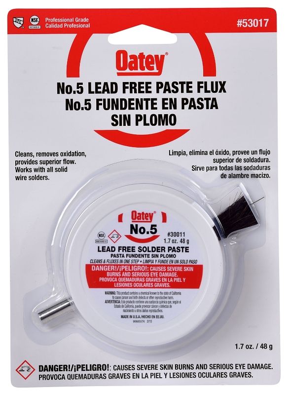 Oatey 53017 Soldering Flux w/Brush, 1.7oz