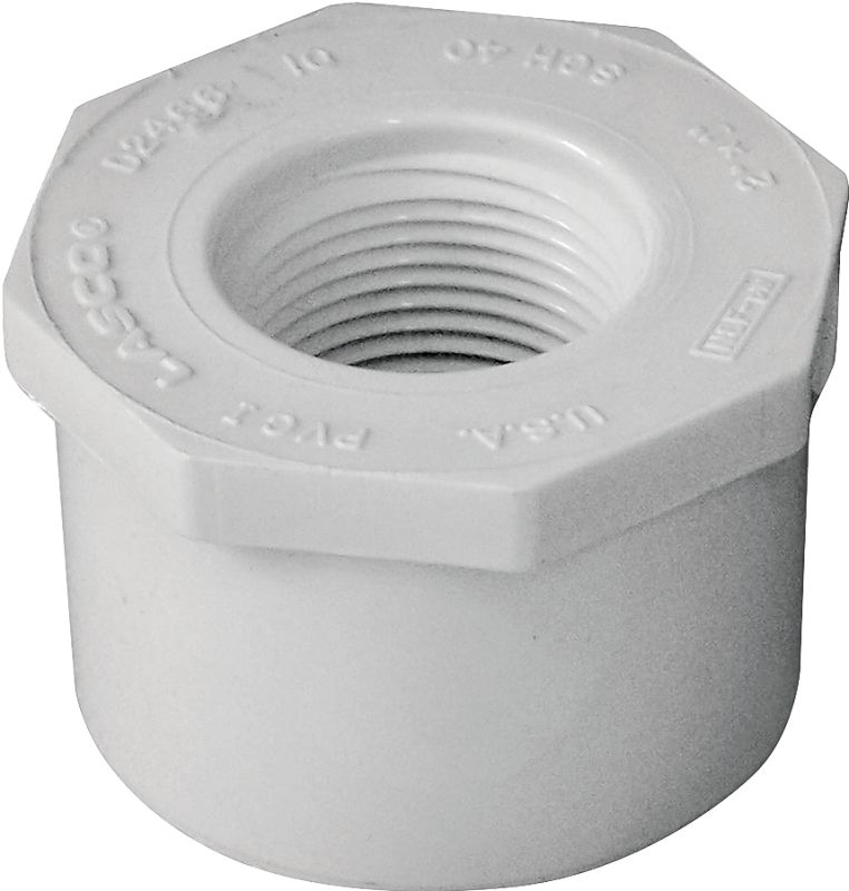 LASCO 438249 PVC Reducer Bushing, 2&quot;X1&quot;, Spigot X FNPT