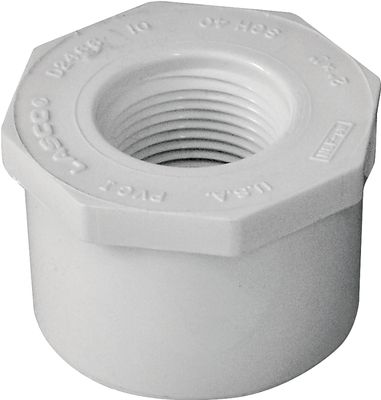 LASCO 438249 PVC Reducer Bushing, 2&quot;X1&quot;, Spigot X FNPT
