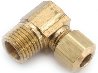 Anderson Metals 750069-0606 Brass Compression Adaptor Ell, 3/8&quot;CX3/8&quot;MPT