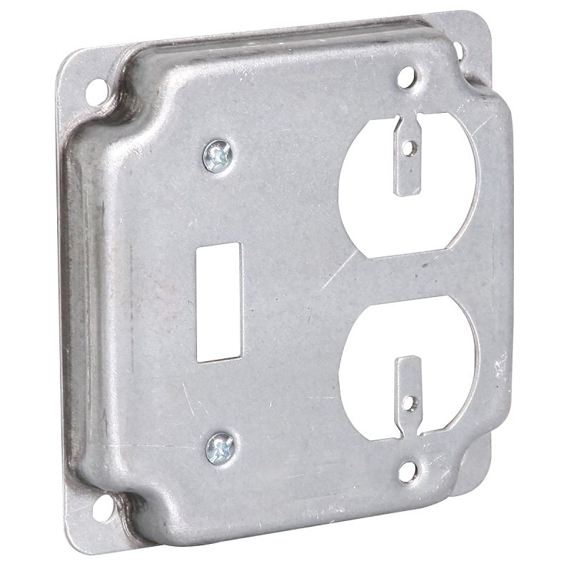 Raco 906C Exposed Work 4-3/16&quot; Square Duplex/Toggle Box Cover