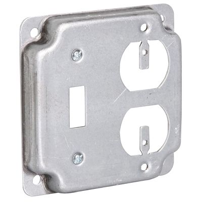 Raco 906C Exposed Work 4-3/16&quot; Square Duplex/Toggle Box Cover