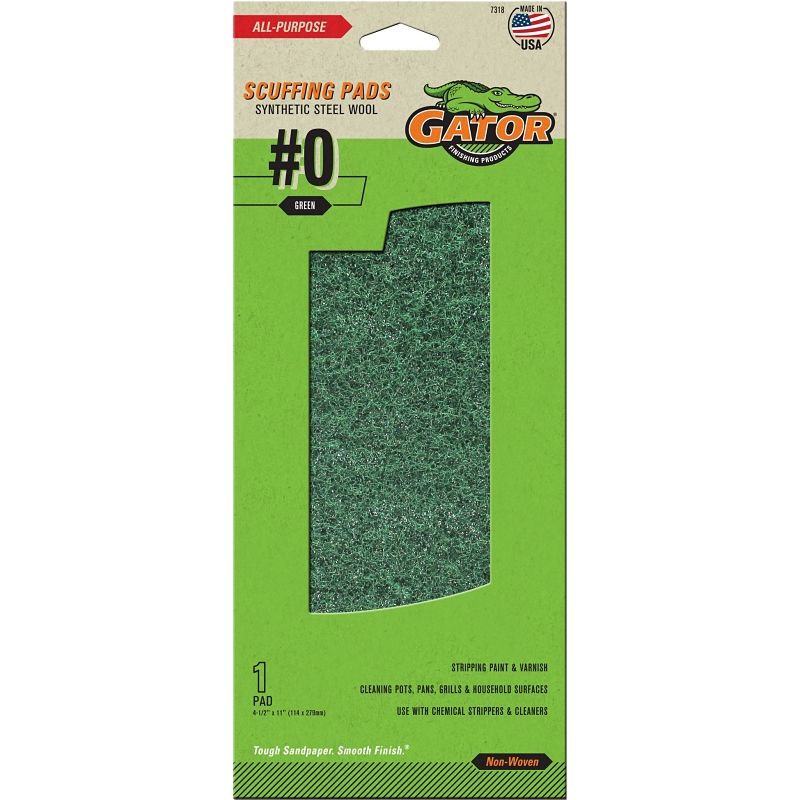 Gator 7318 Green Sanding Pads, 4-3/8&quot;X11&quot;