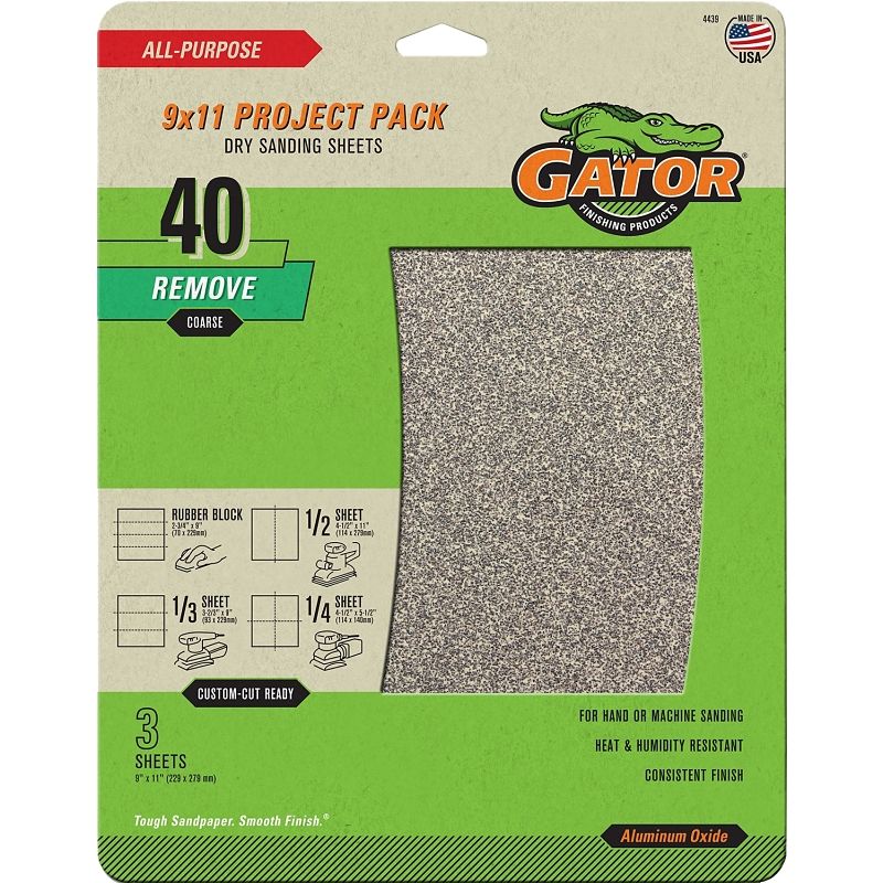 Gator 4439 Sandpaper, 40G 9&quot;X11&quot;