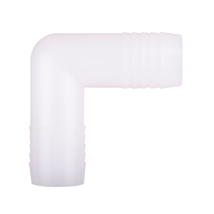 Nylon Hose Barb Ell, 1-1/4&quot;Barb X 1-1/4&quot;Barb