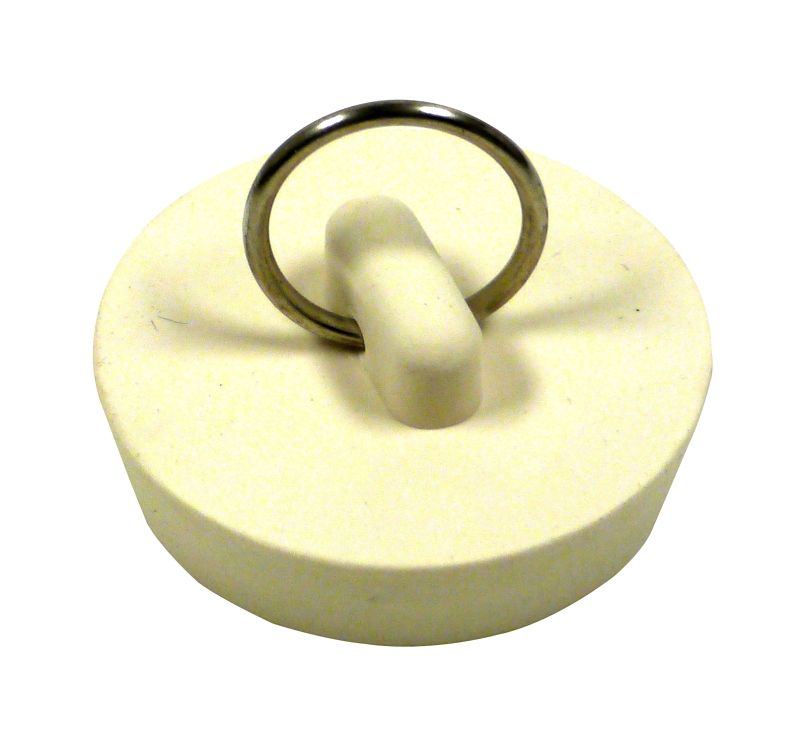 PlumbPak PP820-6 White Rubber Drain Stopper, 1-5/8&quot;-1-3/4&quot;