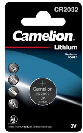 Camelion Button Cell Battery, 3V CR2032