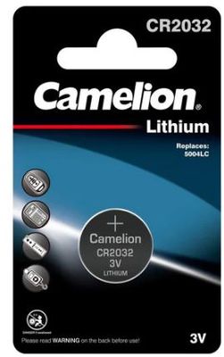 Camelion Button Cell Battery, 3V CR2032