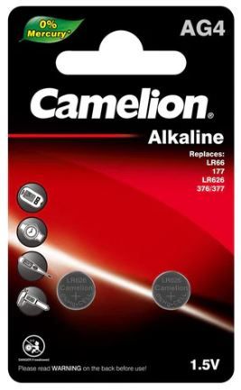 Camelion Button Cell Battery, 377BPZ  2Pk
