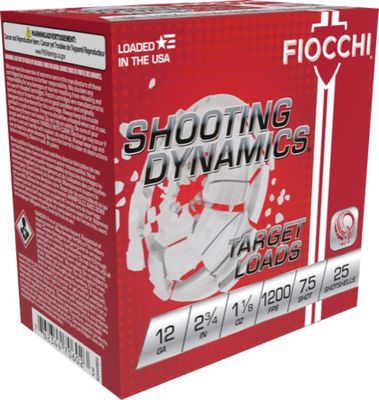 Fiochi Exacta Heavy Shooting Dynamics 12Ga Ammo, 2-3/4&quot;, 7.5-Shot, 1200FPS  25Ct