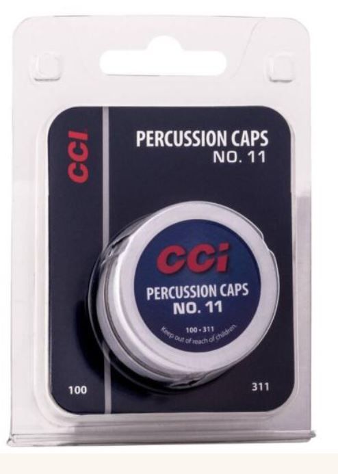 CCI #11 Percussion Caps for Muzzleloading, 100Ct
