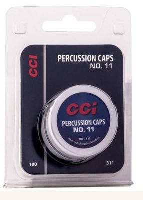 CCI #11 Percussion Caps for Muzzleloading, 100Ct