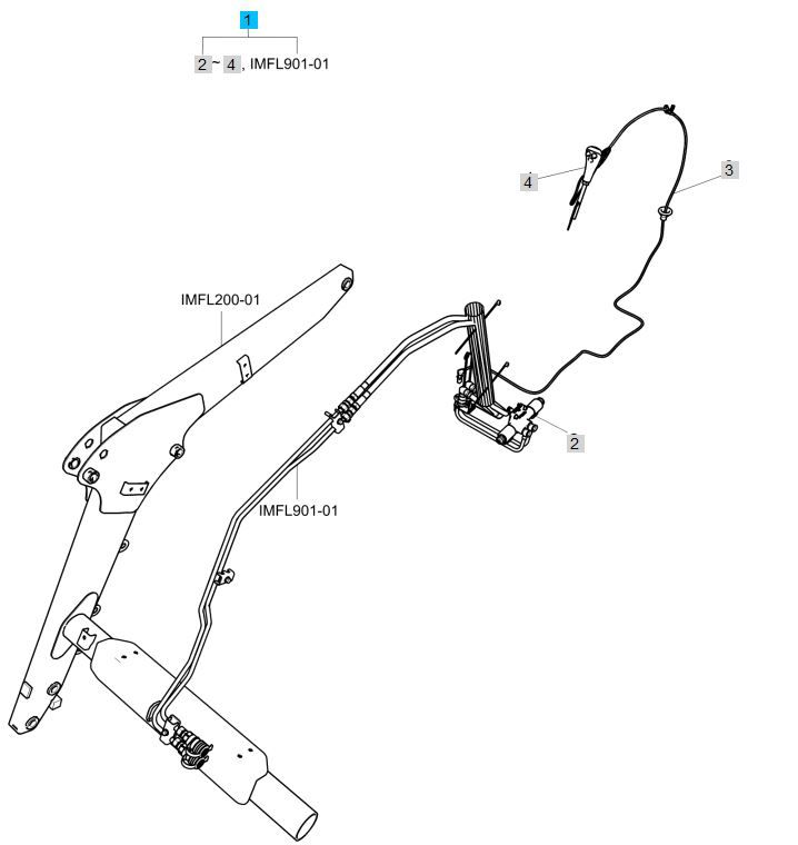 LS 3rd Function Extension Kit for MT3 w/LL4001 Loader (20181313)