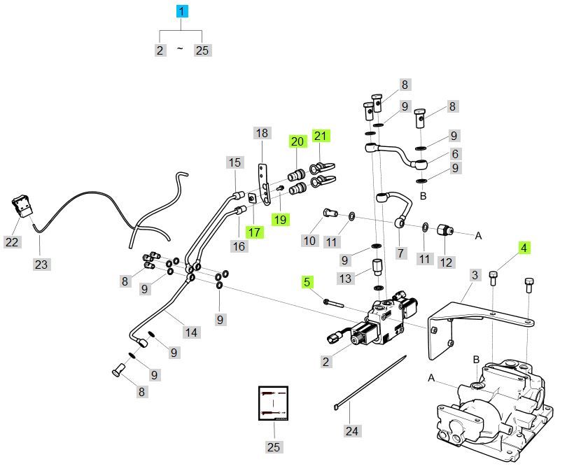 LS Rear Remote Kit for MT225s w/o Backhoe