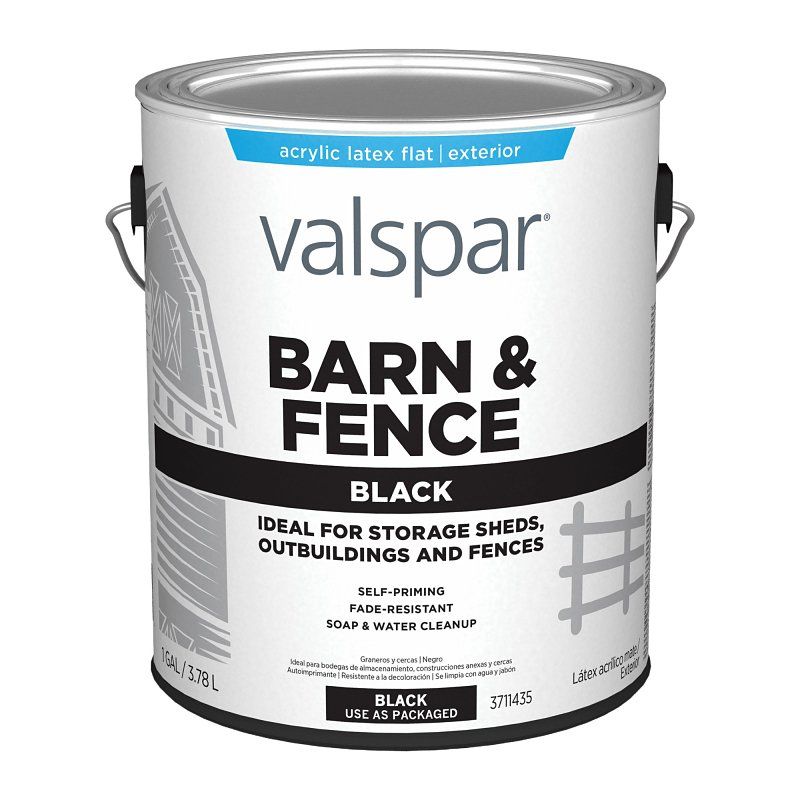 Glidden GLBFEX10BL-1  Latex Barn/Fence Paint, Black, 1Gal.