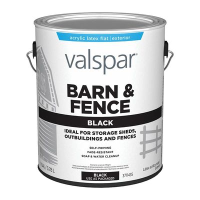 Glidden GLBFEX10BL-1  Latex Barn/Fence Paint, Black, 1Gal.