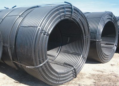 DR 11 Black Plastic Pipe, 1-1/2&quot;X4000Ft  200Psi