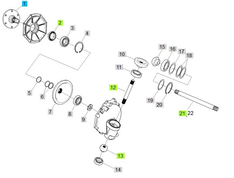 LS Shaft-Axle-Trg400  (Replaces 40188935, 40525181)