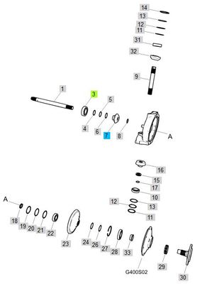 LS Gear-F/Axle(17t)-Trg400