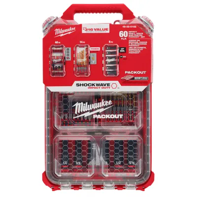 Milwaukee ShockWave™ 60Pc Drill, Drive &amp; Fasten Bit Set in Packout